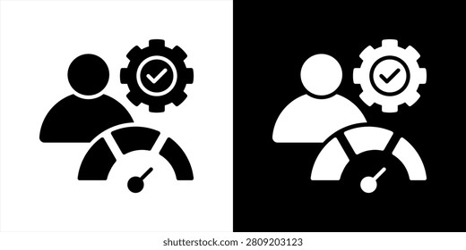 Performance Icon Set Black And White