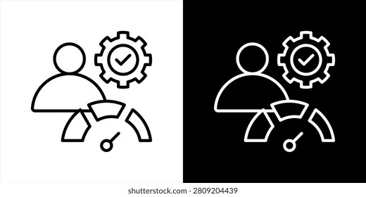 Performance Icon Set Black And White