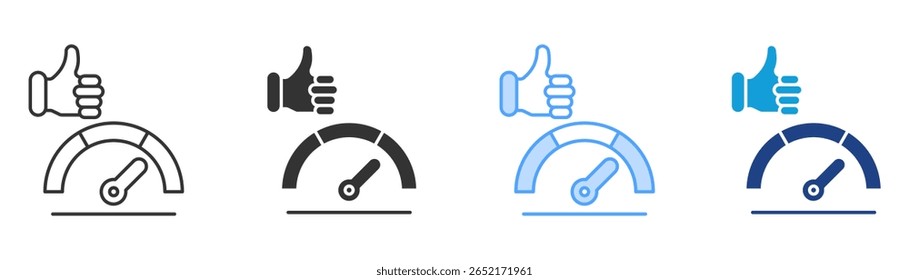 Ícone de Desempenho Definir Coleção de Vários Estilos