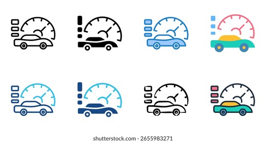 Performance icon set multiple style collection 
