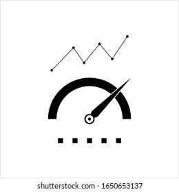 Performance Icon, Speedometer Icon Vector Art Illustration