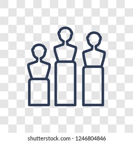 performance icon. Trendy linear performance logo concept on transparent background from General collection
