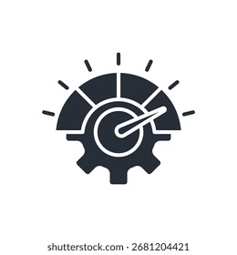 icono de rendimiento. Vector. Trazo editable. signo de estilo lineal para uso Diseño web, logotipo. Ilustración de símbolo.