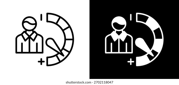 Performance Icon whiteblack Vector Illustration