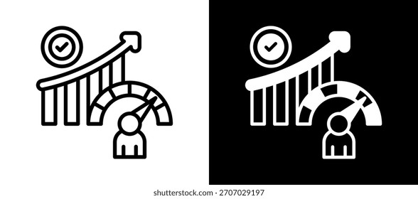Performance Icon Ilustración vectorial negro blanco