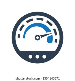 Performance Icon.Dashboard Speedometer Icon