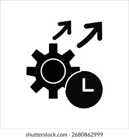 performance icons. simple solid vector