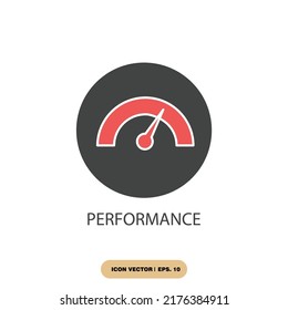 performance icons  symbol vector elements for infographic web