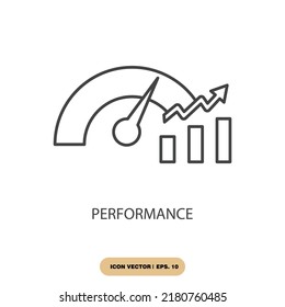 performance icons  symbol vector elements for infographic web