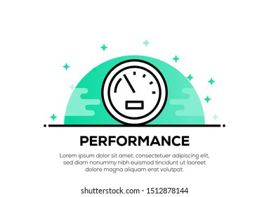 PERFORMANCE AND ILLUSTRATION ICON CONCEPT