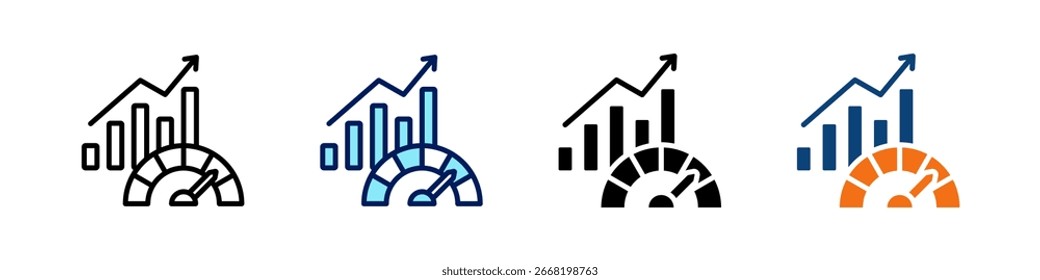 Leistungsverbesserung in einem Symbol Multi Styles Vectorsatz