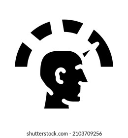 performance job glyph icon vector. performance job sign. isolated contour symbol black illustration