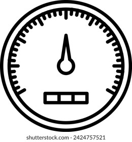 Performance key performance indicator icon with black outline style. performance, business, growth, chart, report, progress, management. Vector Illustration
