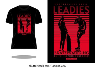 performance from ladies silhouette t shirt design