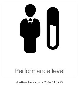 Performance Level and achievement icon concept