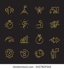 Performance line Icons vector design