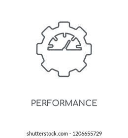 Performance linear icon. Performance concept stroke symbol design. Thin graphic elements vector illustration, outline pattern on a white background, eps 10.