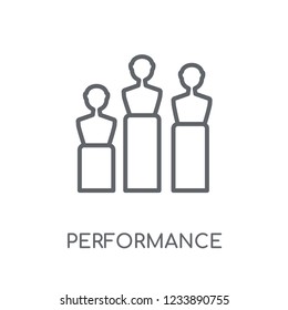 performance linear icon. Modern outline performance logo concept on white background from General collection. Suitable for use on web apps, mobile apps and print media.
