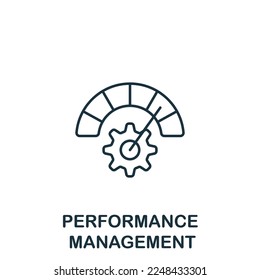 Performance Management icon. Monochrome simple Talent Development icon for templates, web design and infographics