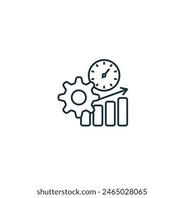 Performance Management icon. Monochrome simple Virtual Assistant icon for templates, web design and infographics