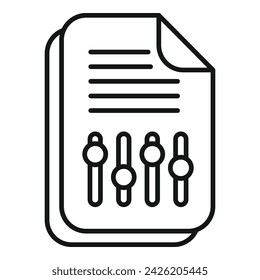 Performance management icon outline vector. Digital plan. Project change