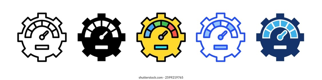 Performance Management Icon Set With Multiple Style Collection