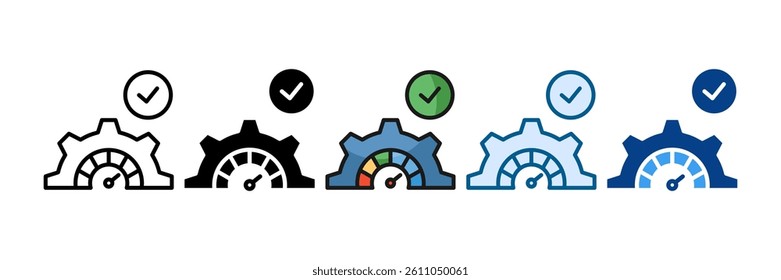Performance Management Icon Set Multiple Style Collection