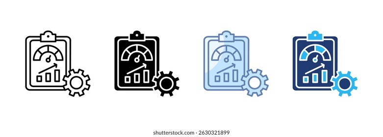 Performance Management Icon Set Multiple Style Collection