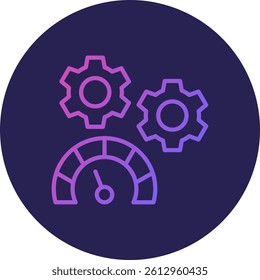 Performance management Line Circle Gradient Style