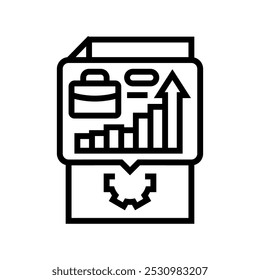 performance management modern business line icon vector. performance management modern business sign. isolated contour symbol black illustration
