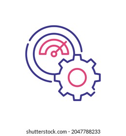 Performance management vector 2 colour icon style illustration. EPS 10 file