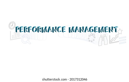 performance management vector concept pixel style illustration isolated