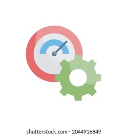 Performance management vector flat icon style illustration. EPS 10 file