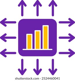 Performance Marketer Glyph Two Color Vector Icon Design