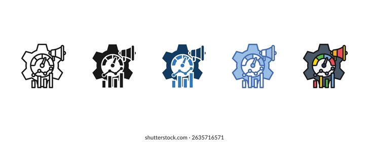performance marketing icon sets collection multi style
