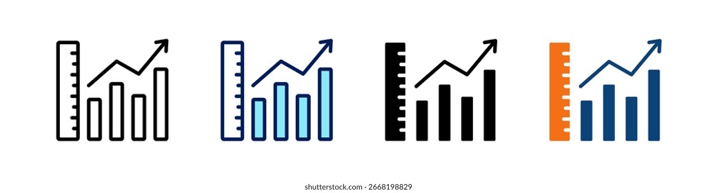 Leistungsmessung alles in einem Symbol Multi Styles Vektor Set