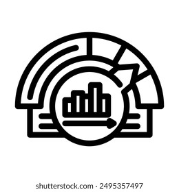 performance measurement business process line icon vector. performance measurement business process sign. isolated contour symbol black illustration