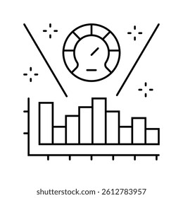 performance measurement business process line icon vector. performance measurement business process sign. isolated contour symbol black illustration