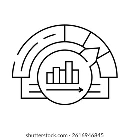 performance measurement business process line icon vector. performance measurement business process sign. isolated contour symbol black illustration