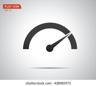 Performance measurement. Speedometer Icon Vector, logo illustration