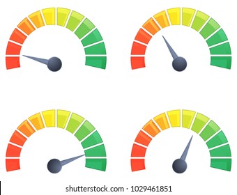 Performance Meter - 4 Stage Illustration as EPS 10 File