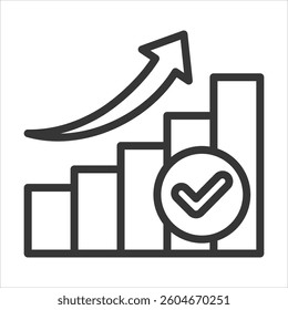Performance Metric Outline Icon Vector Illustration