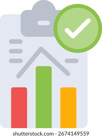 Performance Metrics Flat Icon Vector Design