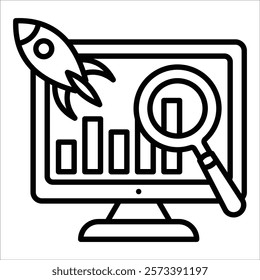 Performance Metrics Icon Element For Design