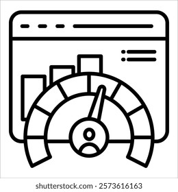 Performance Metrics Icon Element For Design