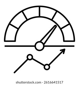 Performance Metrics Icon Element for Design