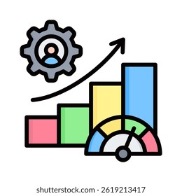 Performance Metrics Icon Element for Design
