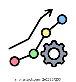 Elemento de icono de métricas de rendimiento para el diseño