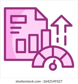 Performance Metrics Icon Element For Design