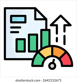 Performance Metrics Icon Element For Design